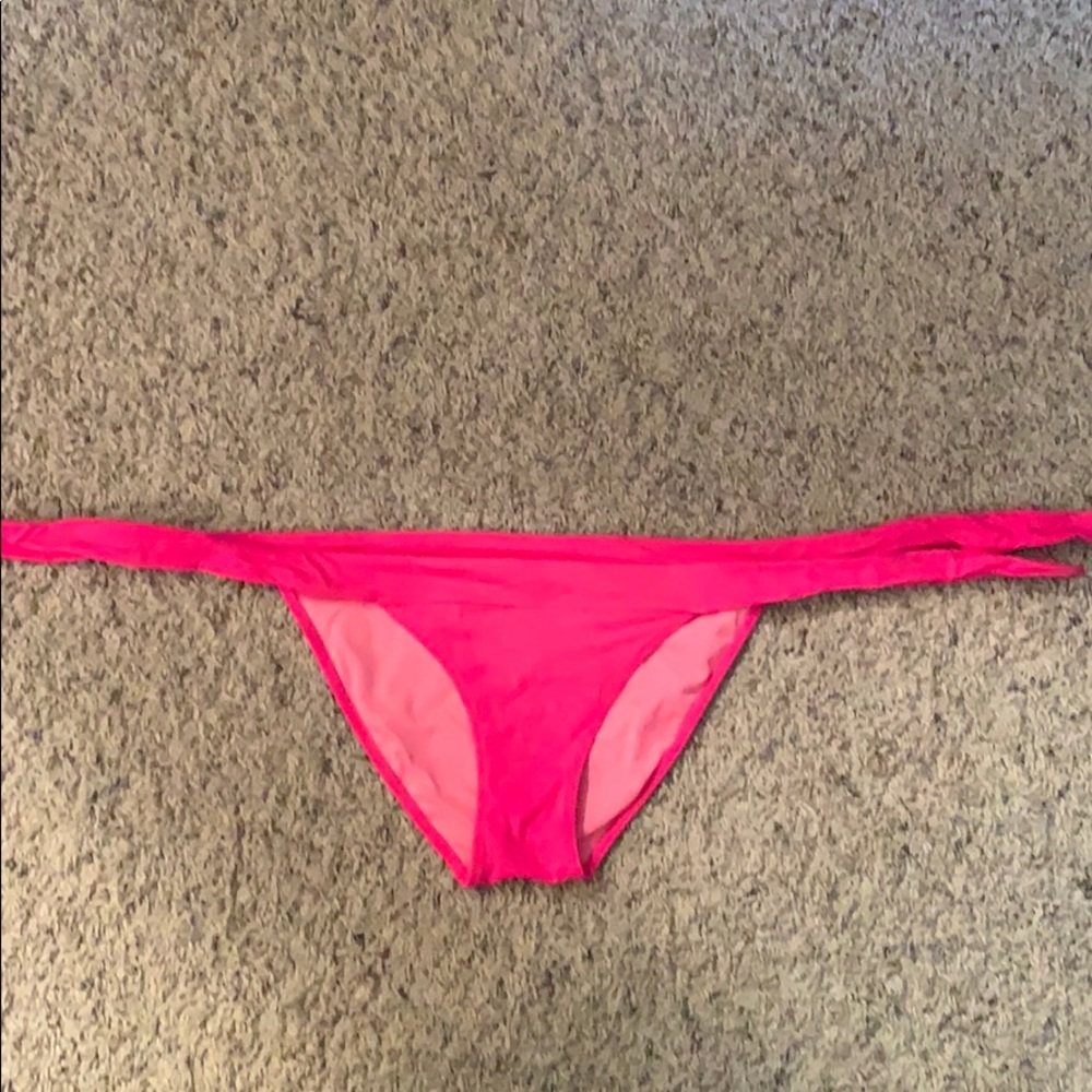 Victoria’s Secret Hot Pink Tie-Side Bikini Bottoms